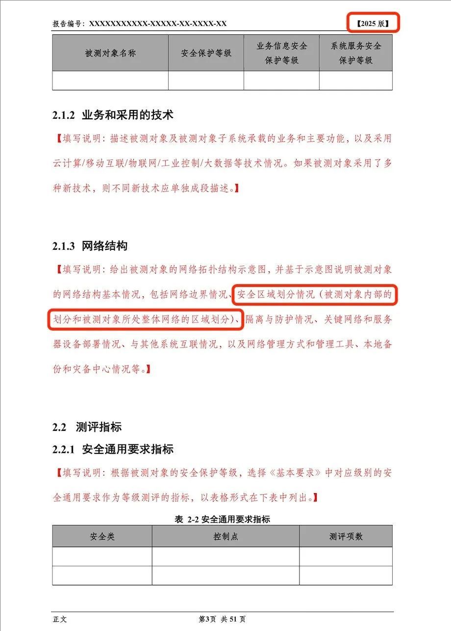 《網(wǎng)絡(luò)安全等級測評報告模版（2025版）》重大變更